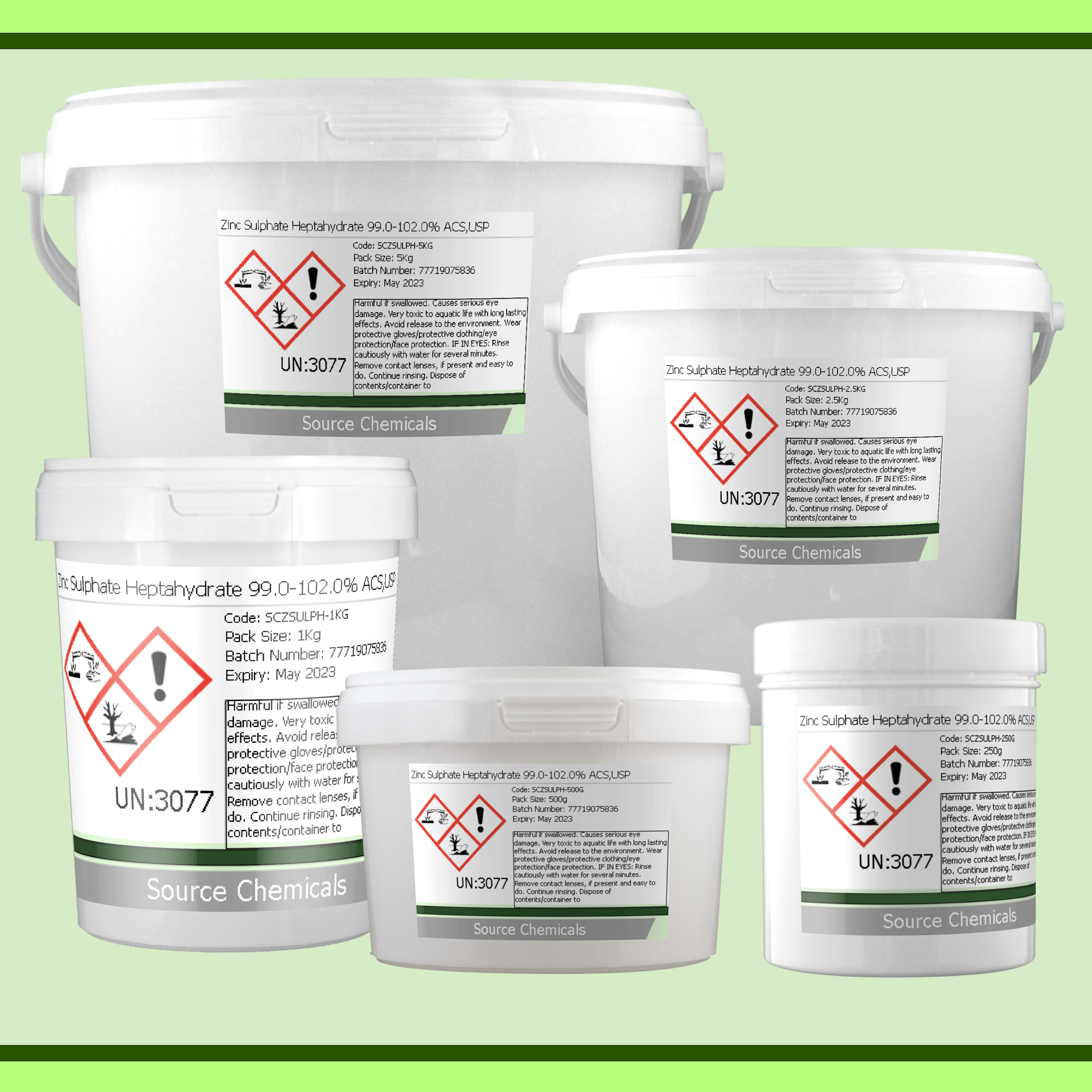Zinc Sulphate Heptahydrate 99.0-102.0% ACS,USP