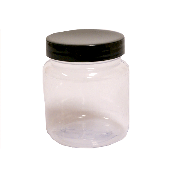 225ml PVC Jar with Black Lid