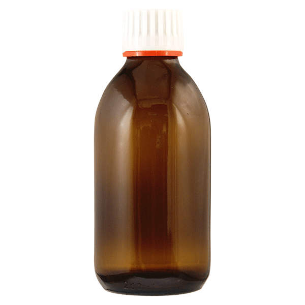 250ml Glass Amber Sirop Bottle