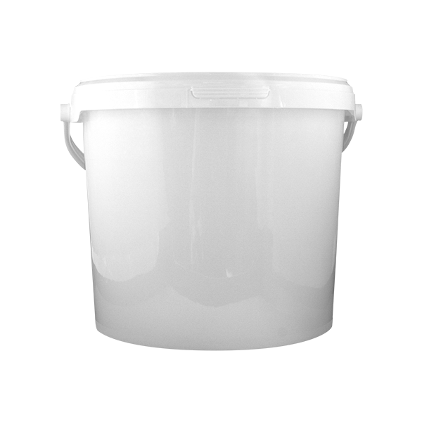 2.5 Litre White Bucket with Push Lid