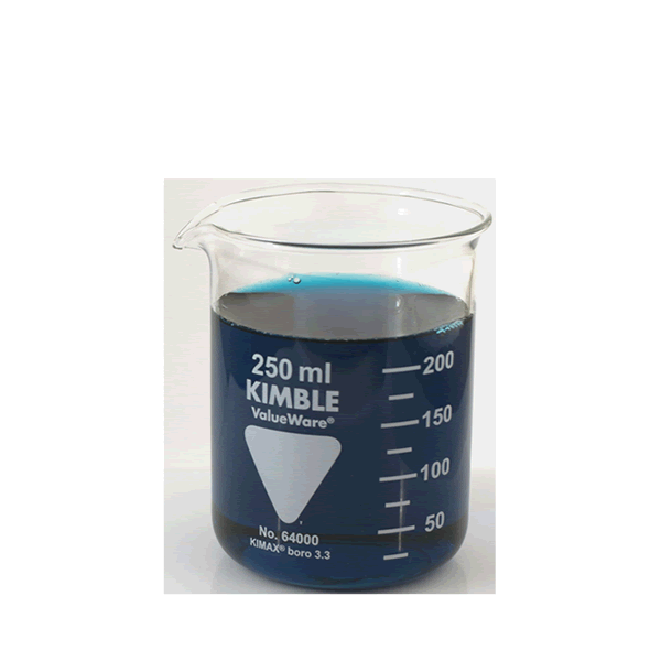 Beaker, Low Form, Borosilicate Glass, Kimble, 250ml