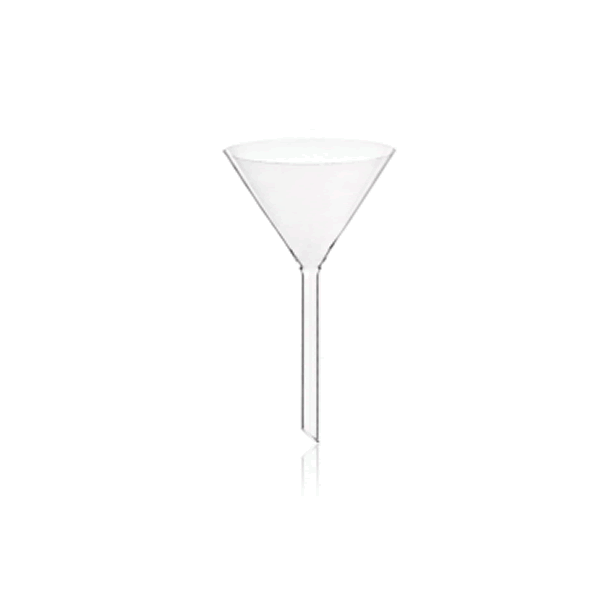 Plain Funnel, Short Stem, Borosilicate Glass (SIMAX) 100mm